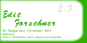 edit forschner business card